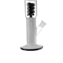 Load image into Gallery viewer, Milky Spiral Perc Bong