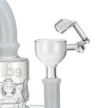 Load image into Gallery viewer, Stemless Swiss Barrel Showerhead Perc Dab Rig with Quartz Honey Bucket White Accents

