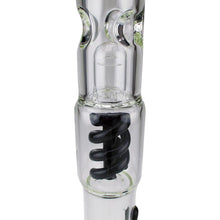 Load image into Gallery viewer, Straight Tube Spiral Perc Bong Black Cane
