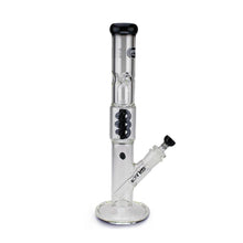 Load image into Gallery viewer, Straight Tube Spiral Perc Bong Black Cane
