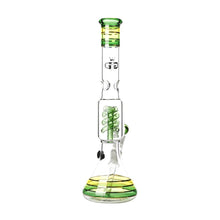 Load image into Gallery viewer, Rasta style beaker bong with coiled spiral perc
